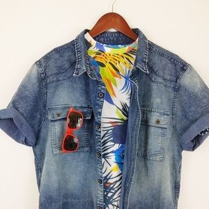Rok denim shirt. Sz XL